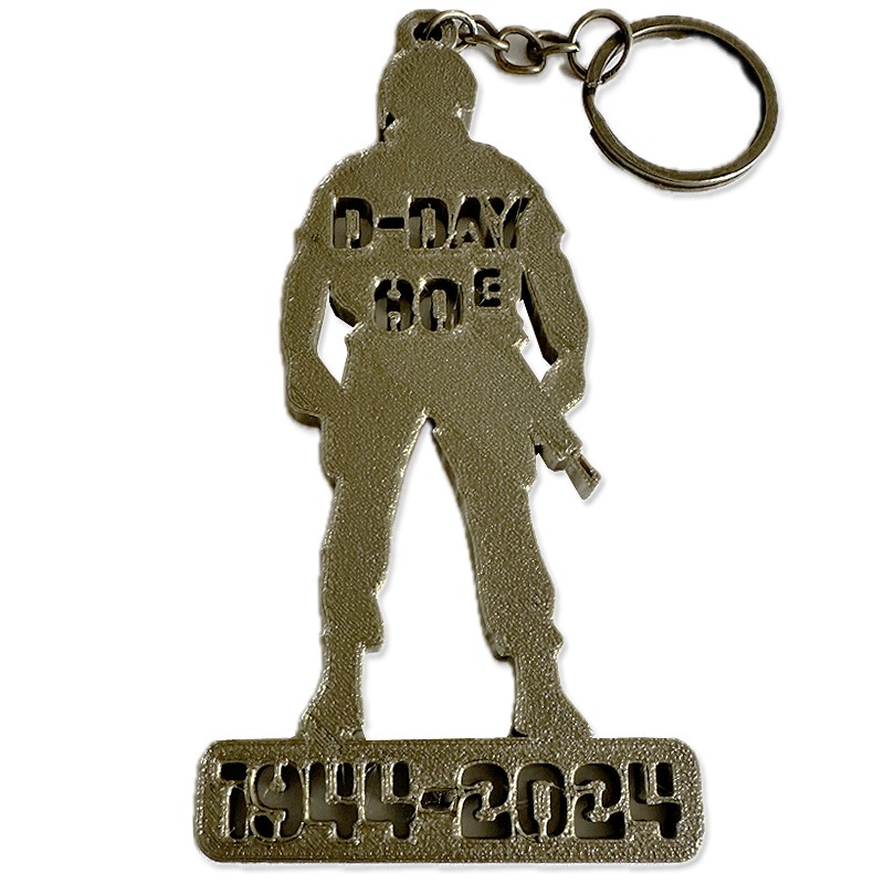 Porte-Clé Soldat Militaire - 80ème Anniversaire du Débarquement Normandie